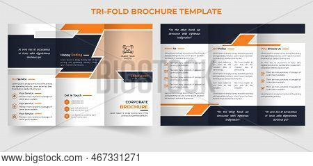 Modern Trifold Business Profile Brochure Design Template