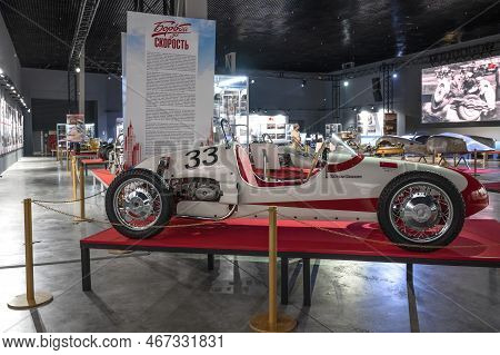 Moscow, Russia - August 17, 2022: The First Soviet Serial Racing Car 