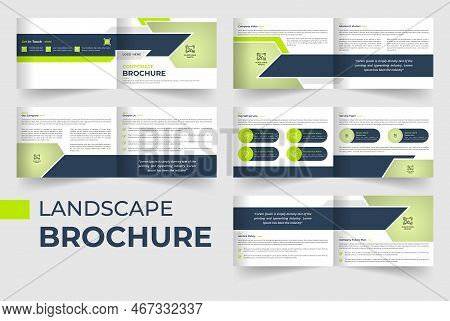 Corporate Business Multipurpose Landscape Brochure Template In A4