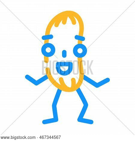 Weenie Meat Character Color Icon Vector. Weenie Meat Character Sign. Isolated Symbol Illustration