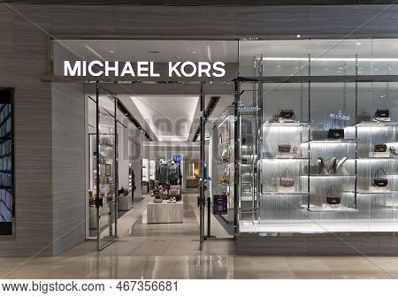 Malaysia, Kuala Lumpur, November, 2022: External View Of The Michael Kors Brand Store In Pavilion Sh