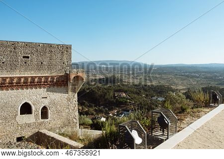 Ourem Santarem Portugal, 13 August 2022. Inside View At The Ourem Medieval Castle, Palace And Fortre