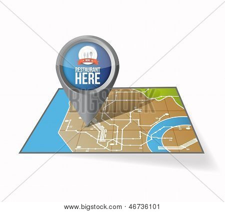 Restaurant Finder conceptontwerp illustratie