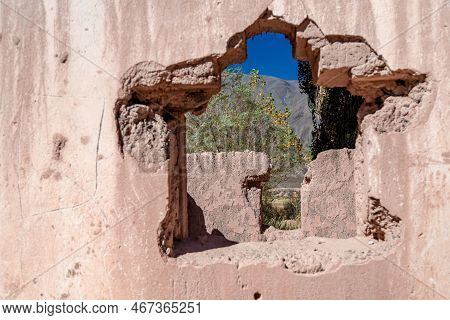 Street Of The Argentinian Village Of La Poma In The Andes