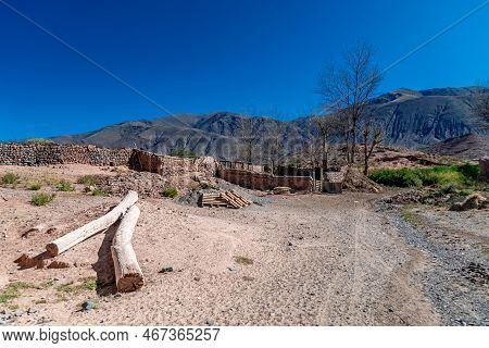 Street Of The Argentinian Village Of La Poma In The Andes