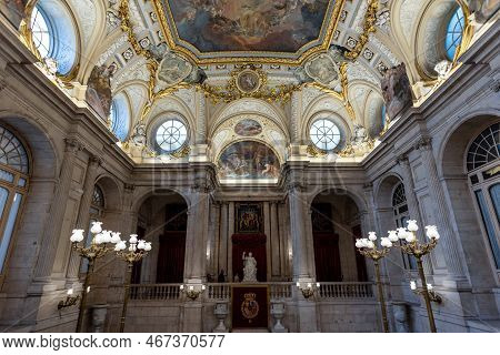 Palacio Real Royal Palace Of Madrid Official Residence Of Royal Family Of Spain On 6 December 2022