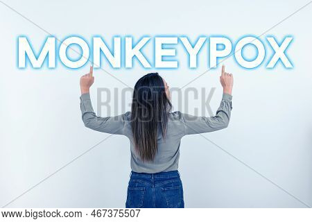 Writing Displaying Text Monkeypox. Business Showcase Poxvirus Of Africa Caused By Chiefly In Wild Ro