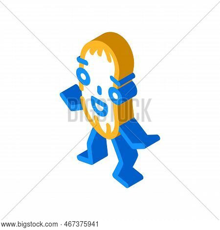 Weenie Meat Character Isometric Icon Vector. Weenie Meat Character Sign. Isolated Symbol Illustratio