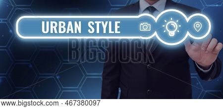 Conceptual Caption Urban Style. Word Written On Fashion That Have Emerged From The Grassroots Street