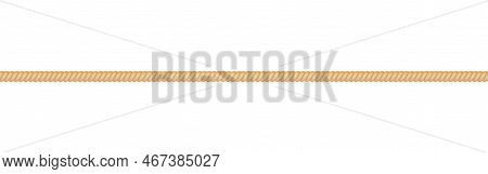 Nautical Loops. Vector Knots For Rope. Realistic Knot Round And Square Borders. Marine Ropes