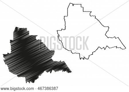 Aldama Municipality (free And Sovereign State Of Chihuahua, Mexico, United Mexican States) Map Vecto