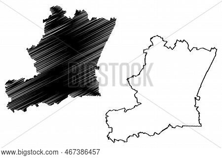Camargo Municipality (free And Sovereign State Of Chihuahua, Mexico, United Mexican States) Map Vect
