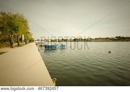 Croatian Village Nin In Middle Of Summer During June Day Time