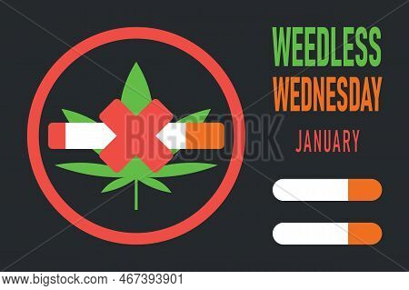 Weedless Wednesday Background. Design With Simple Style. Vector Illustration Design.