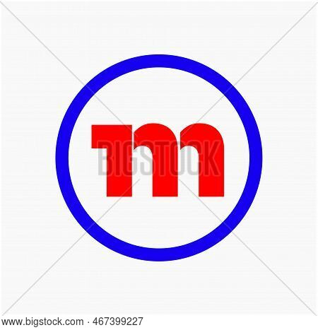 1m Typography Lettering Icon. 1m Logo Vector.