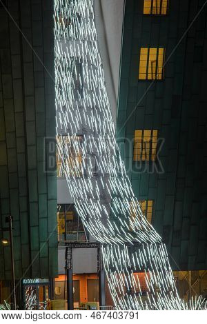 15  Decembar 2022, Amsterdam, Netherlands,  View On Amsterdam During The Light Festival In The Nethe