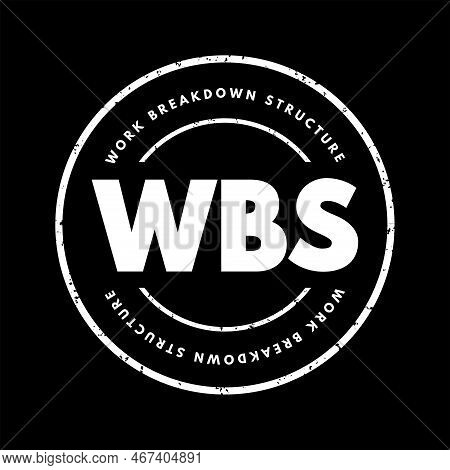 Wbs Work Breakdown Structure - Deliverable-oriented Breakdown Of A Project Into Smaller Components, 