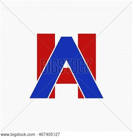 Ah Brand Name Initial Letters Icon. Ah Lettering.