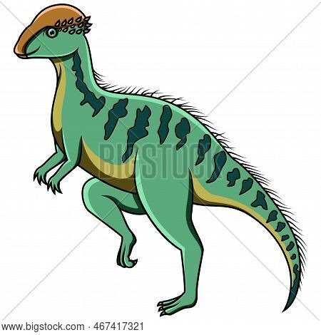 The Cartoon Stegoceras Isolated On White Background