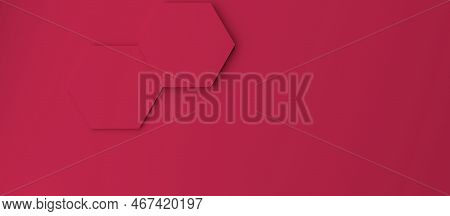 Abstract Modern Magenta Honeycomb Background, Color Of The Year 2023, 3d Rendering Concept Backdrop
