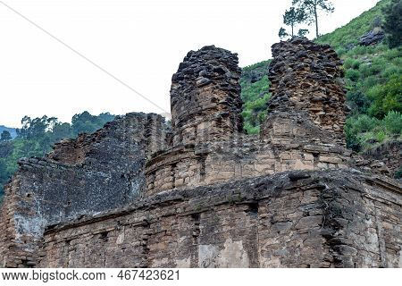 The Damaged Stupa Of The Tokar Dara Archaeology Site
