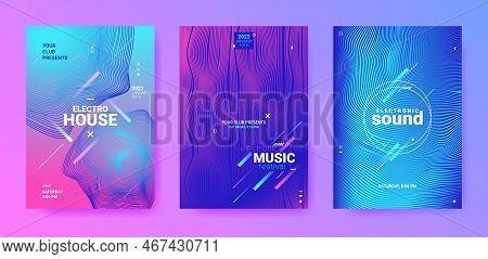 Futuristic Abstract Dance Poster. Electro Sound Flyer. Techno Music Cover. Vector Dj Background. Dan