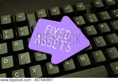Hand Writing Sign Fixed Assets. Business Approach Long-term Tangible Piece Of Property Or Equipment 