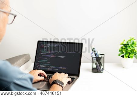 Programmer Coding, Compiler, Encode, Debug, And Developer Application Software For Business Corporat