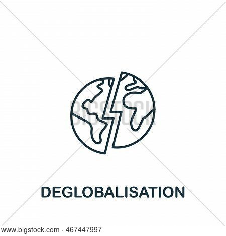 Deglobalisation Icon. Monochrome Simple New Normality Icon For Templates, Web Design And Infographic