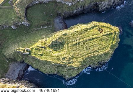Dunseverick Castle Is Located West Of The Village Of Dunseverick, In County Antrim, In Northern Irel