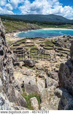 Celtic Castro De Barona, The Best Preserved Of All Galician Iron Age Forts Known As Castros. Porto D
