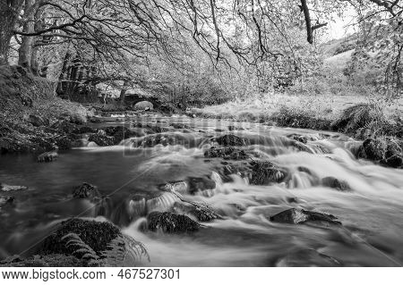 Robbers Bridge In Exmoor National Park