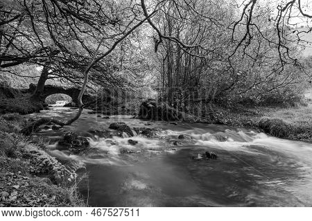 Robbers Bridge In Exmoor National Park