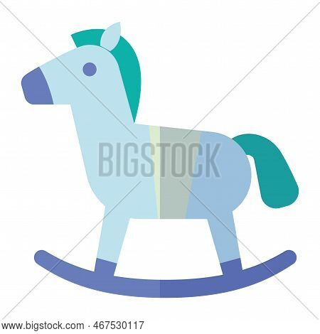 Isolated Cute Wooden Horse Toy Icon Vector Illustration