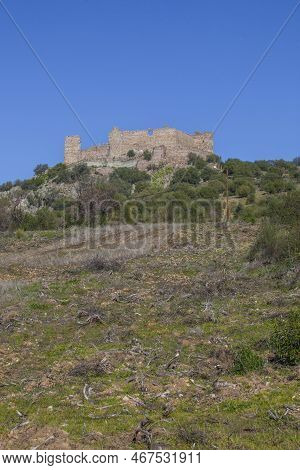 Marmionda Stronghold Remains. Portezuelo, Extremadura, Spain. Hill View