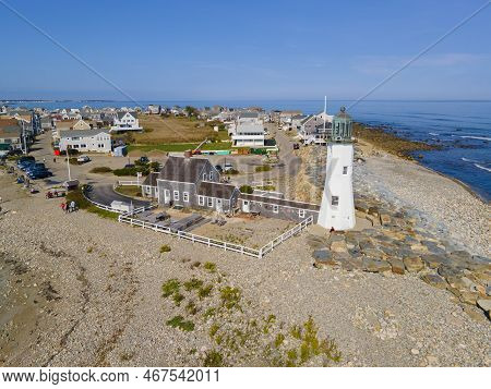 Old Scituate Lighthouse At The Entrance Of Scituate Harbor In Town Of Scituate, Massachusetts Ma, Us
