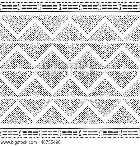 Unique Prehistoric Pottery Bell Beaker Culture Inspired Seamless Dotted Pattern - Folk Art, Repetiti
