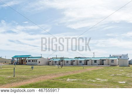 Struisbaai, South Africa - Sep 21, 2022: Camping Sites, Chalets And The Entrance To The Caravan Park