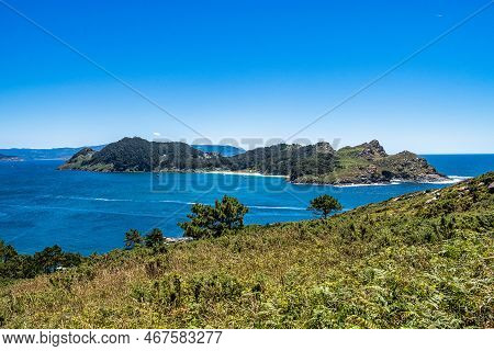 Cies Islands, Illas Cies Are A Spanish Archipelago Located In The Vigo Estuary, Formed By Three Isla