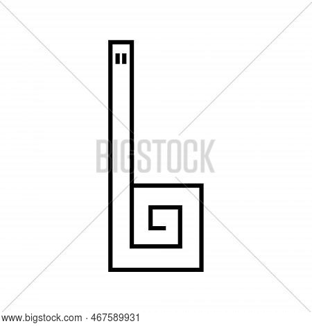 Snake Pictogram, Linear Icon On White Background. Vector Illustration