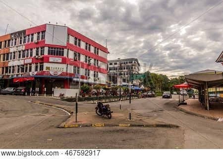 Kapit, Malaysia - March 2, 2018: Streets In The Center Of Kapit, Sarawak, Malays