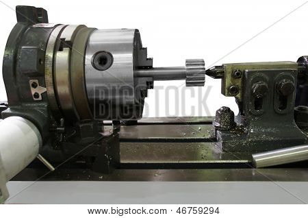 soustruh izolována pod bílým pozadím