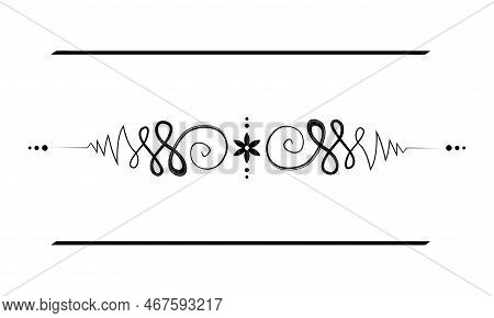 Unalome Masculine And Feminine Symbol, Flower Of Life. Hindu Or Buddhist Sign Representing Path To E