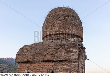 The Side View Of The Cult Statue Or Votive Stupa In The Balo Kaley, Swat, Pakistan