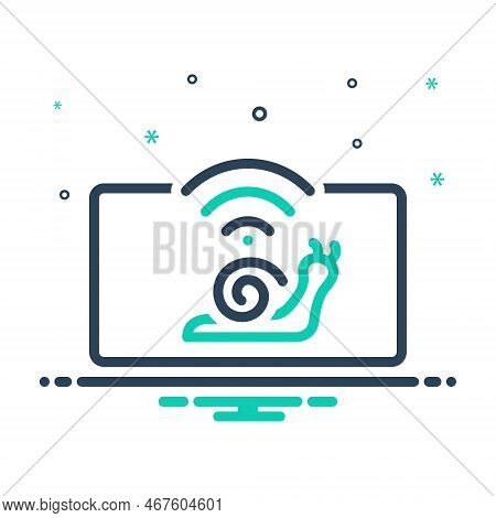 Mix Icon For Slow Animal Snail Creature Mollusks Aquatic Gently Stilly