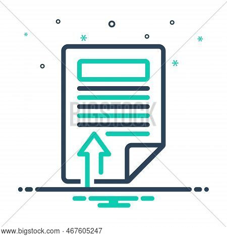 Mix Icon For Context Theme Topic Reference Text Thesis Template Journal Note Paper Transcript