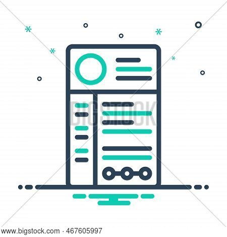 Mix Icon For Cv Biography Resume Form Document Biodata Interview Application