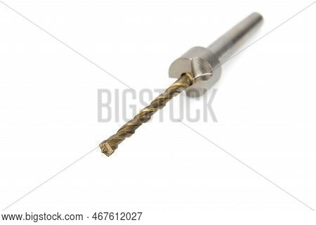 Concrete Drill For Polystyrene Insulation Mount On A White Background