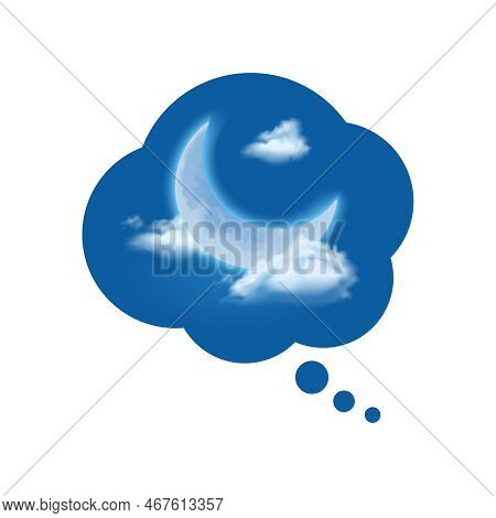 Realistic Sleeptime Composition With Isolated Image Of Accessory On Blank Background Vector Illustra
