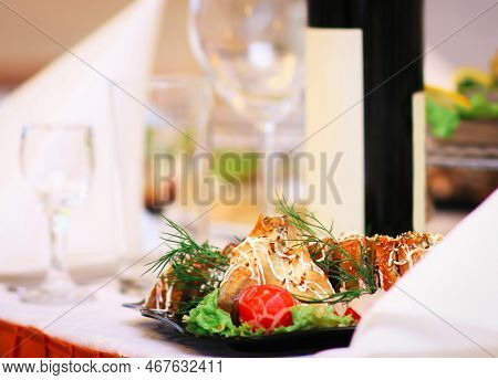 Cold Snacks On The Table In The Restaurant